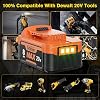 2 paquetes de batería de 8.0Ah de repuesto para taladro Dewalt 20V y cargador combo 12V-20V DCB112 compatible con herramientas inalámbricas de la serie DCD/DCF/DCG 7