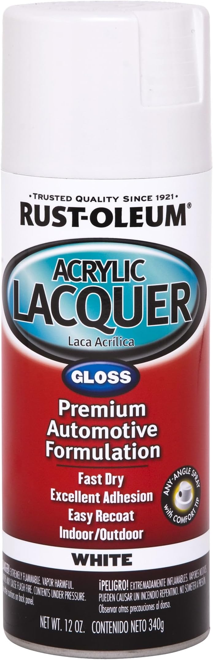 253364 Automotive Acrylic Lacquer Spray Paint (340 g, Gloss White)