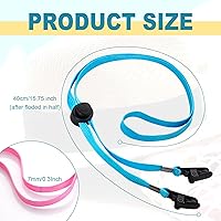 Vista 2 de Sucrain 5 clips ajustables para sombrero, cordón de barbilla para golf, pesca, navegación