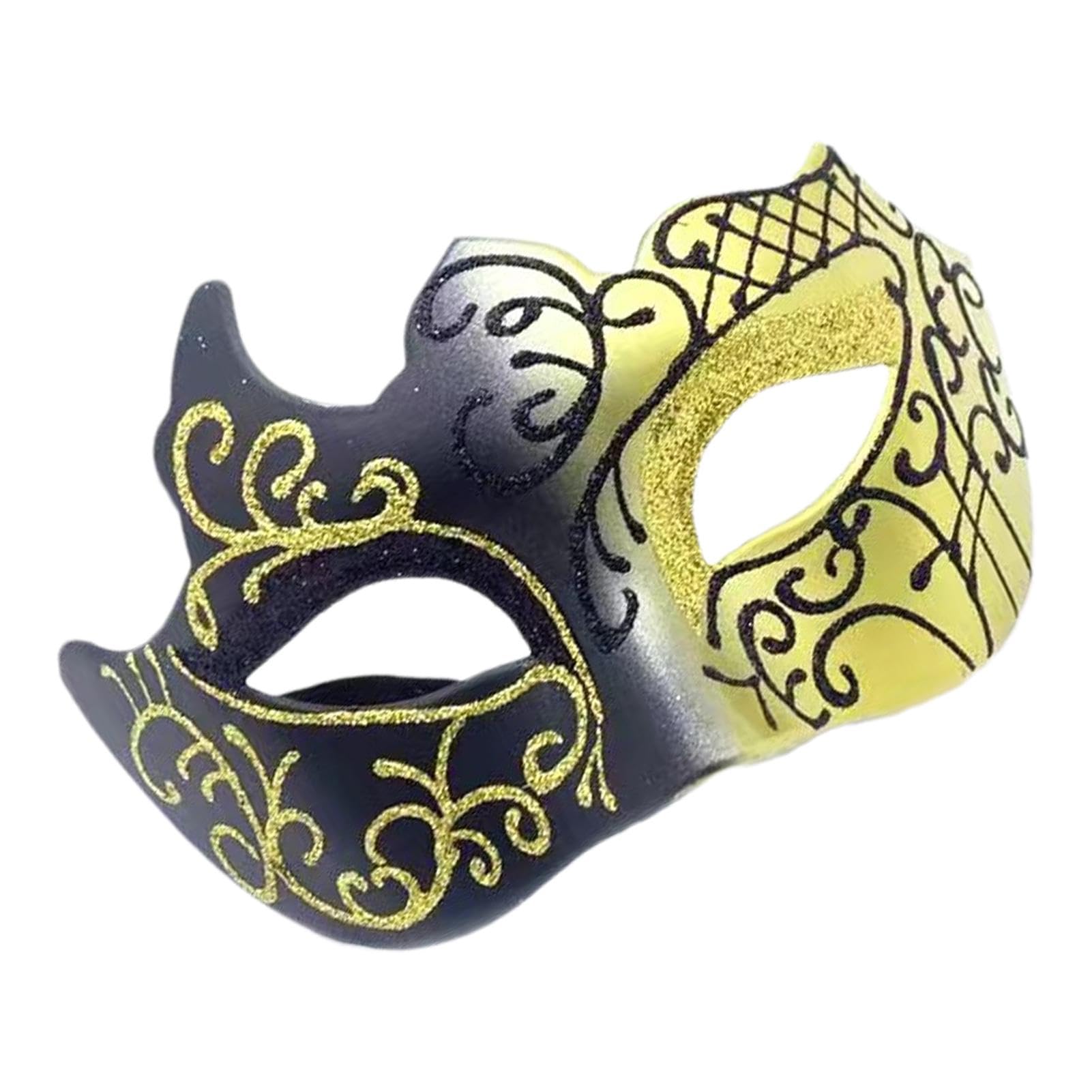 Mardi Gras Masquerade Men – Cosplay media cara baile de máscaras, accesorios de moda, cubierta facial para boda, carnaval, fiesta