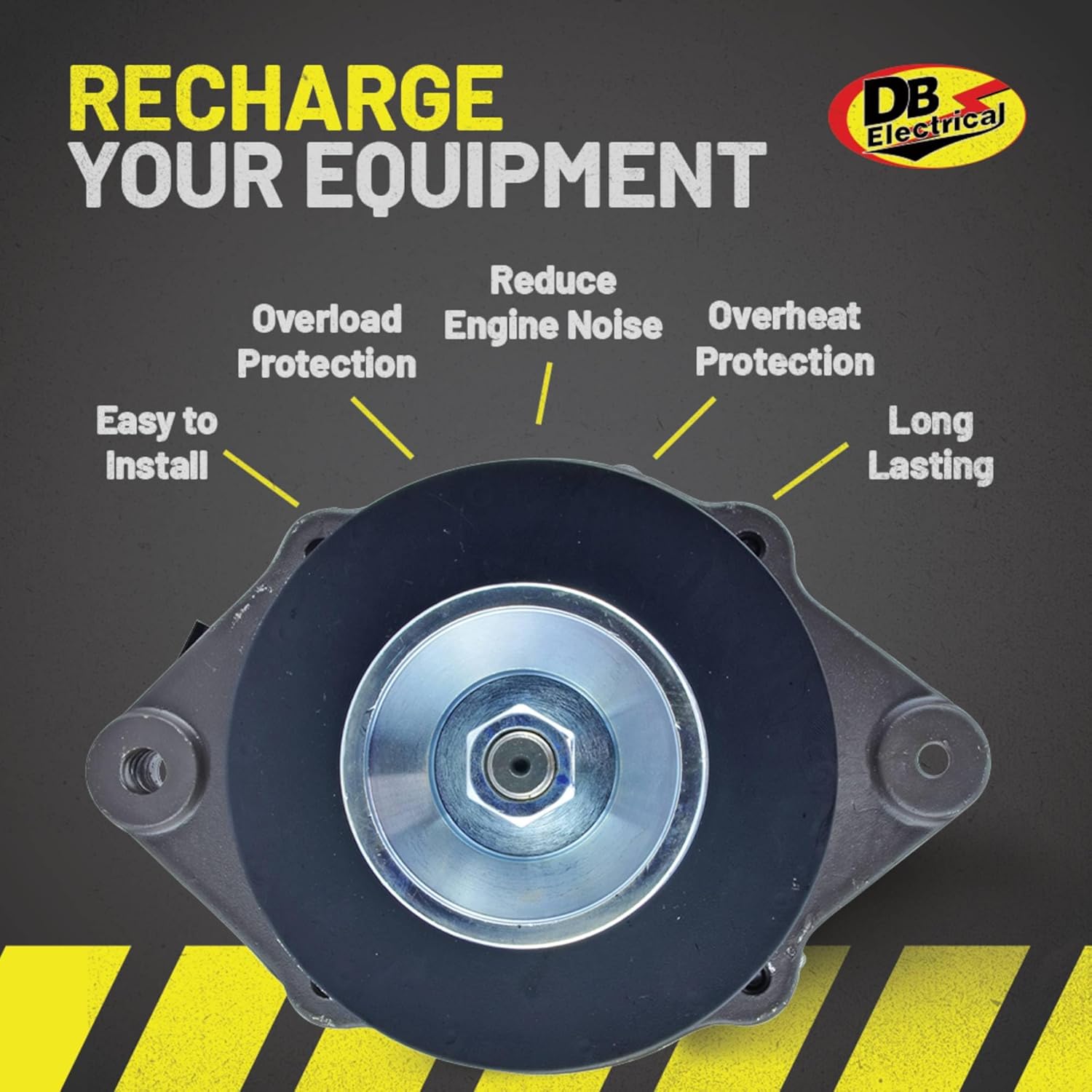 DB Electrical 400-46001 Alternator Compatible With/Replacement for Bobcat 1600 1983-1993, 2000 1981-1987, 1213 1985-1988, Lucas, Clark, Mando, Crusader, and Pleasurecraft, OEM Replacement