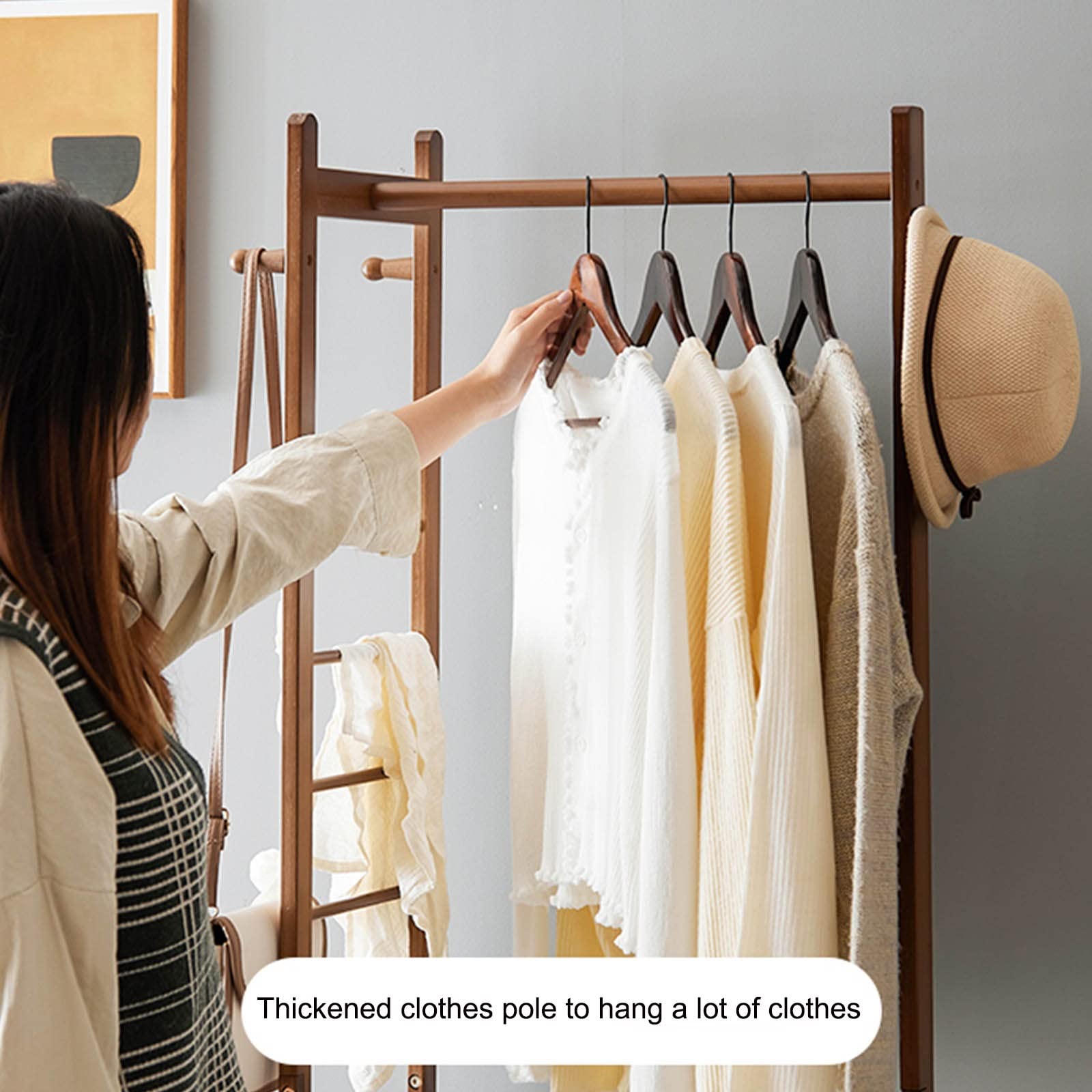Wooden Coat Hanger, Modern Vertical Coat Hanger Vintage Coat Rack
