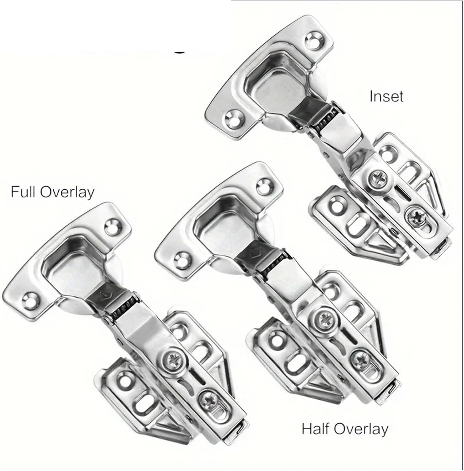 Stainless Steel Soft Close Hydraulic Cabinet Door Hinges - Quiet, Durable, and Easy to Install for All Furniture(Xiao Gdp,1pcs)