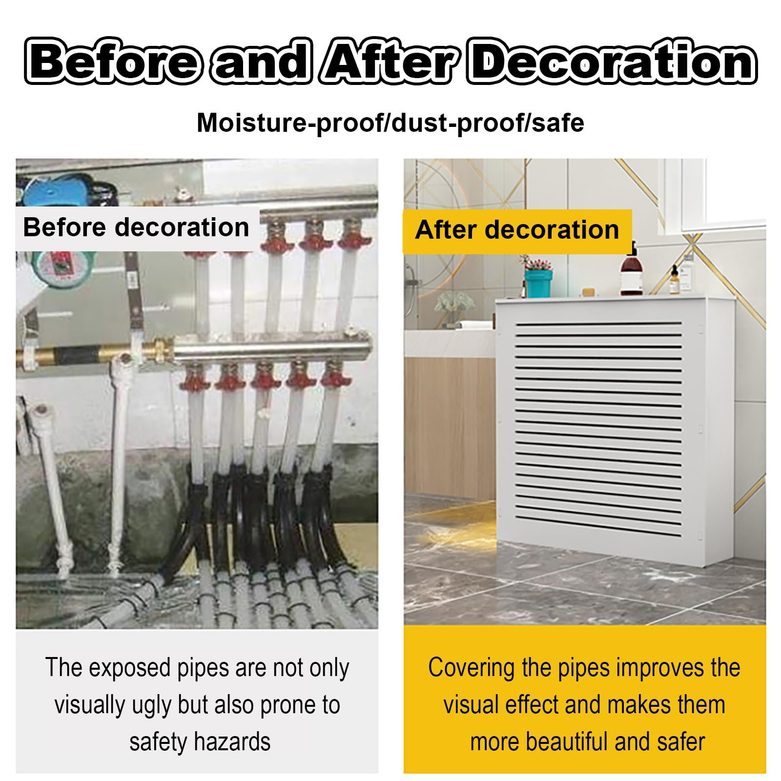 Heizkörperabdeckung，Heizkörper Abdeckung，MDF Heizkörperverkleidung，Verkleidung Heizkörper，Radiator Cover，Heizkörper Verkleidungen，Heizungsverkleidung Heizkörperabdeckung(90*90*25cm/35*35*10in)