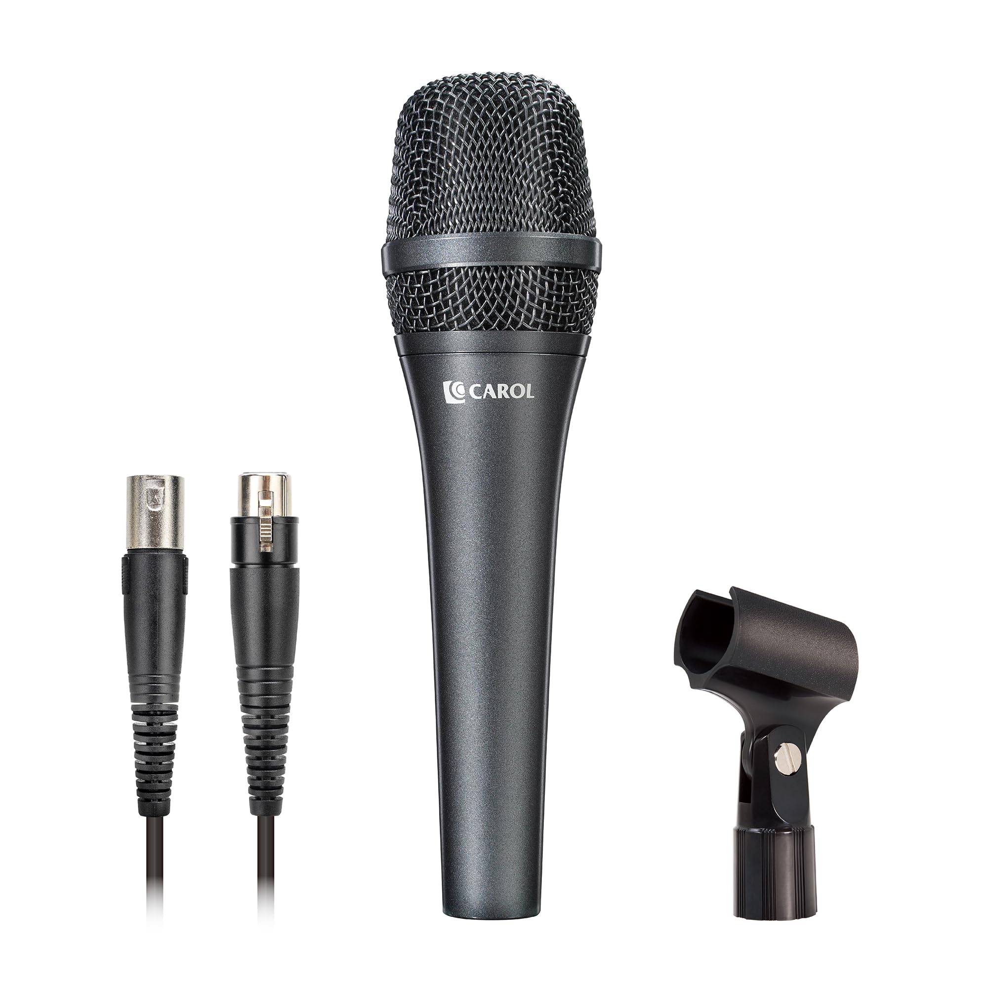 AC-910 XLR Wired Vocal Microphone – Dynamic Cardioid Mic with Dual-Engine AHNC Noise Cancelling Tech for Professional Singing, Karaoke, Stage & Studio, Includes Mic Clip, 4.5m XLR Cable