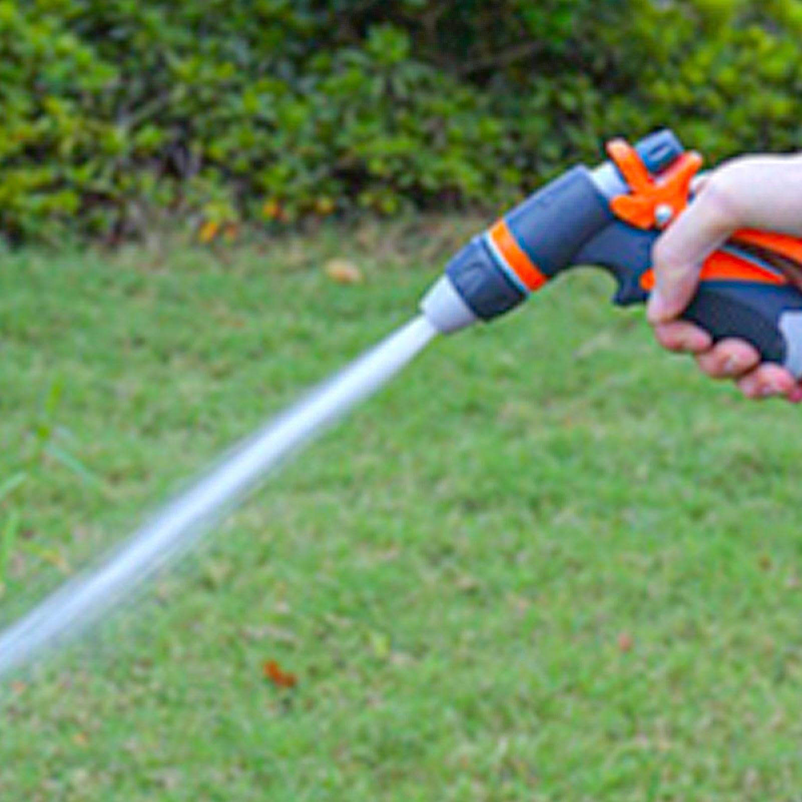 Boquilla de manguera de agua, cabezal rociador de control de flujo de alta presión, patrones ajustables, boquillas de manguera de jardín resistentes, para lavado de mascotas, plantas, árboles, flores