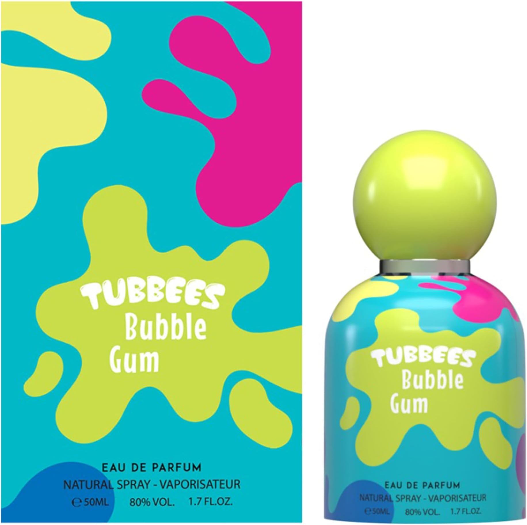 Grandeur Tubbees Perfume 50ML - Bubble Gum | Unisex Kid-Friendly Gourmand-Ins...