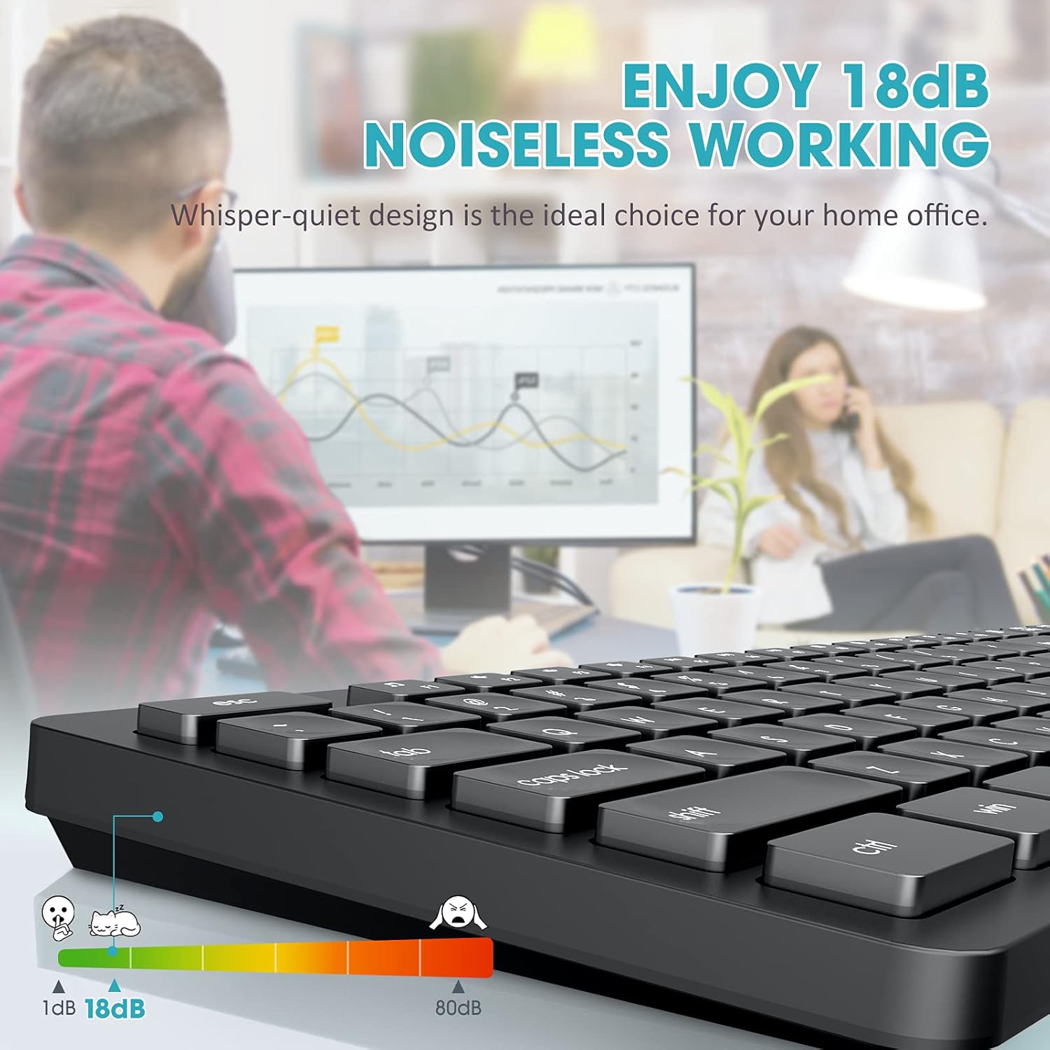 Wireless Keyboard and Mouse Comb, VEILZOR 2.4G Ultra-Slim USB Keyboard Mouse Set, Water-Dropping Keycaps, 12 Shortcuts, Wireless Keyboard for PC Laptop Windows XP/7/8/10, Vista, Mac, Pink