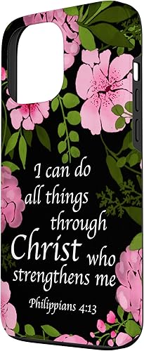 Miniatura 2 de iPhone 13 Pro Max I Can Do All Things Through Christ Religious Gift Flower Art Case