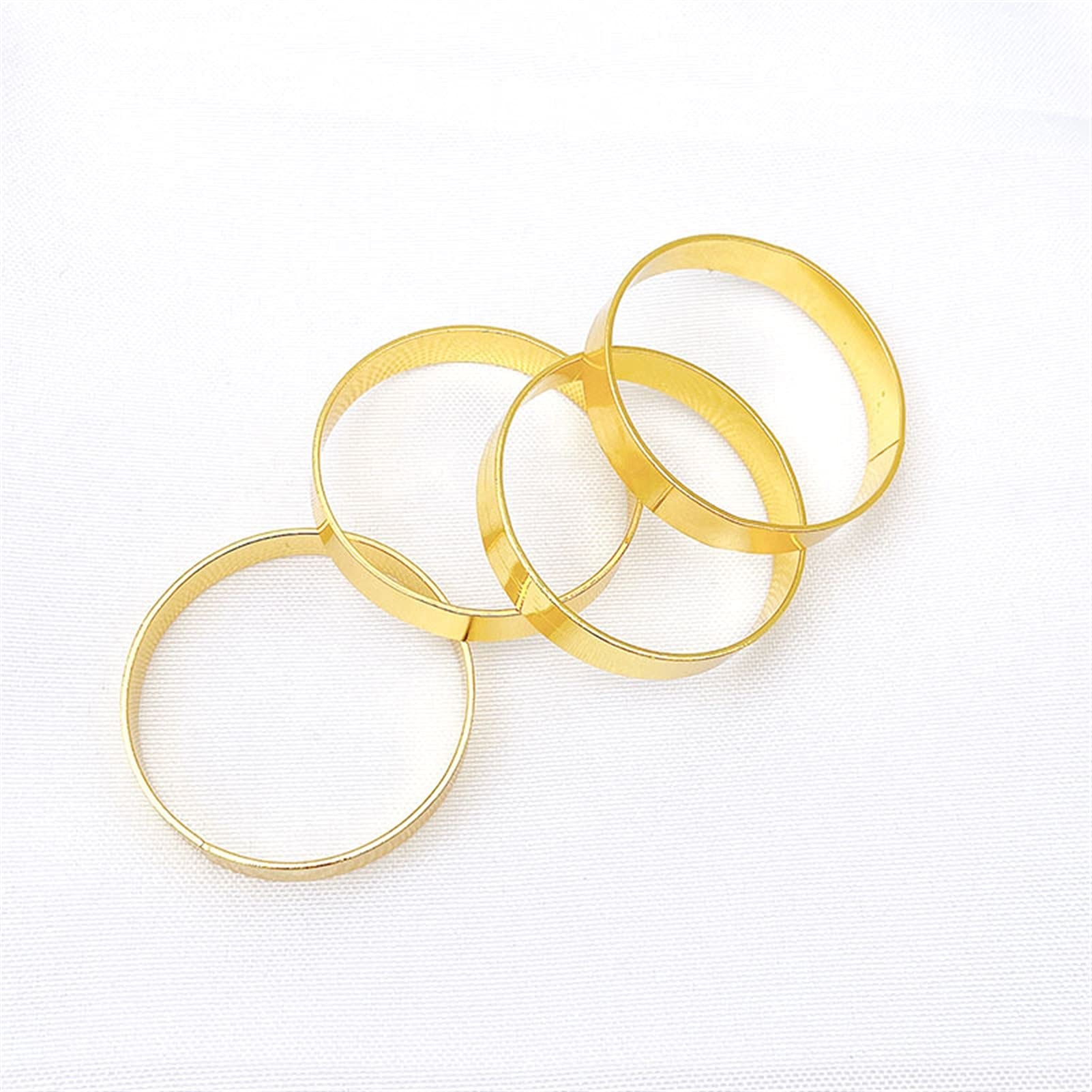 servilletero 10 unids Hotel Simple Ring Metal Napkin Hebilla Anillo de servilleta Anillo de servilleta Anillo (Color : Gold)