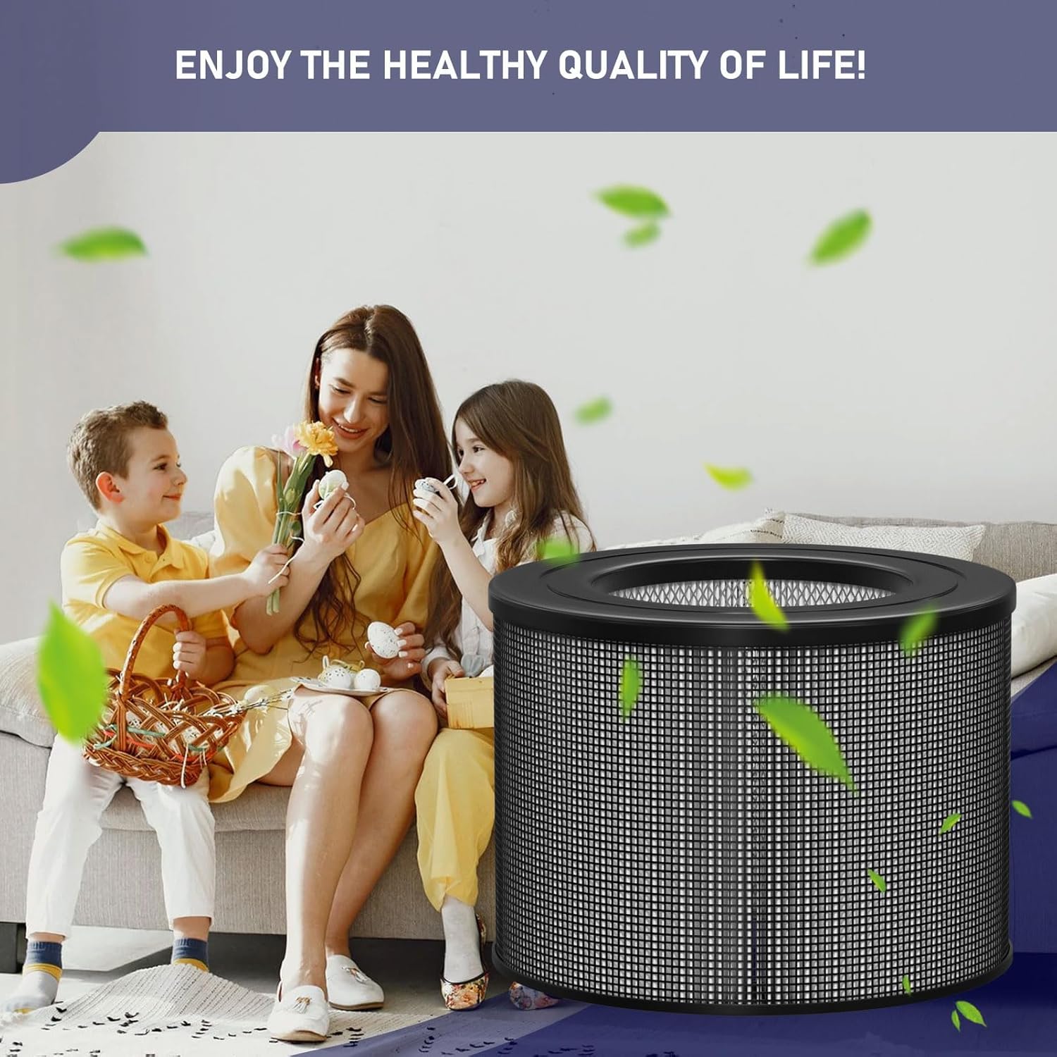 Ontheone True HEPA Filter Replacement Compatible with Filter Queen Defender 4000 7500 360 Air Cleaner Purifier, 2 High-efficiency True HEPA Filter with 8 Activated Carbon Pre-Filter - Image 5