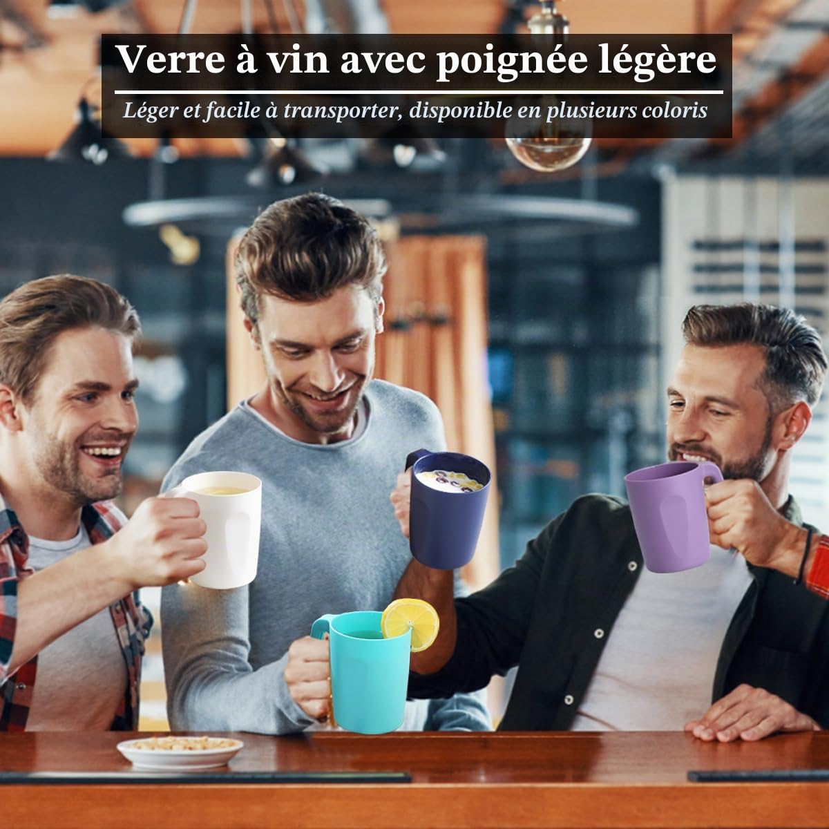 Kyraton Assiettes Service de Table plastique 32 PCS Service pour 8, réutilisable Assiettes légères Tasses Bols Vaisselle facile à transporter et à nettoyer Cuire au micro-ondes BPA sans lave-vaisselle