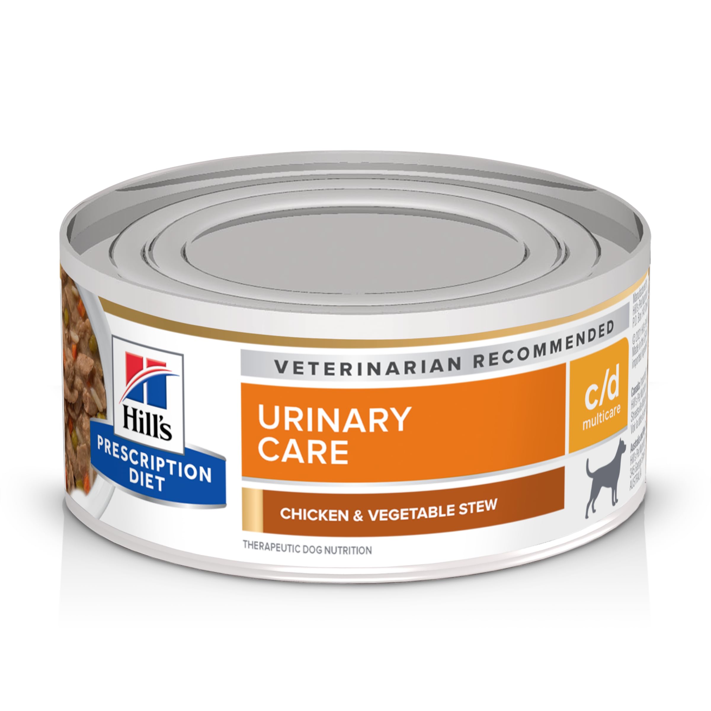 Hill's Prescription Diet c/d Multicare Urinary Care Chicken & Vegetable Stew Wet Dog Food, Veterinary Diet, 5.5 oz. Cans, 24-Pack