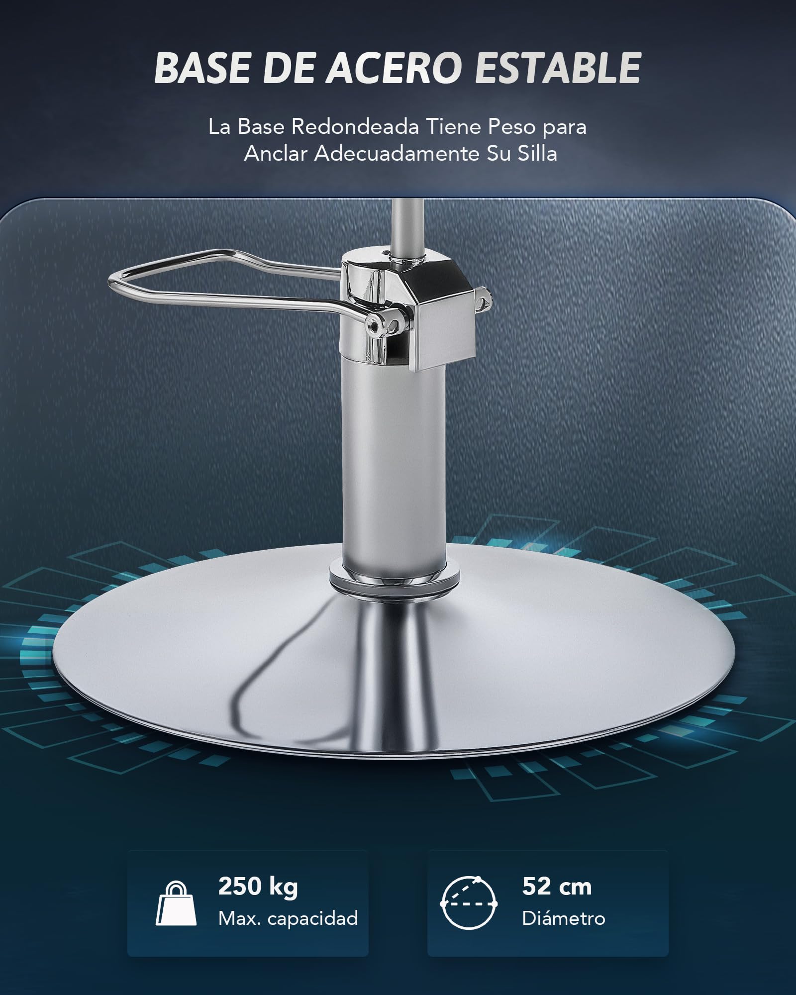 CO-Z Sillón de Peluquería Profesional Giro 360° Bomba Hidráulica Altura Ajustable 300KG