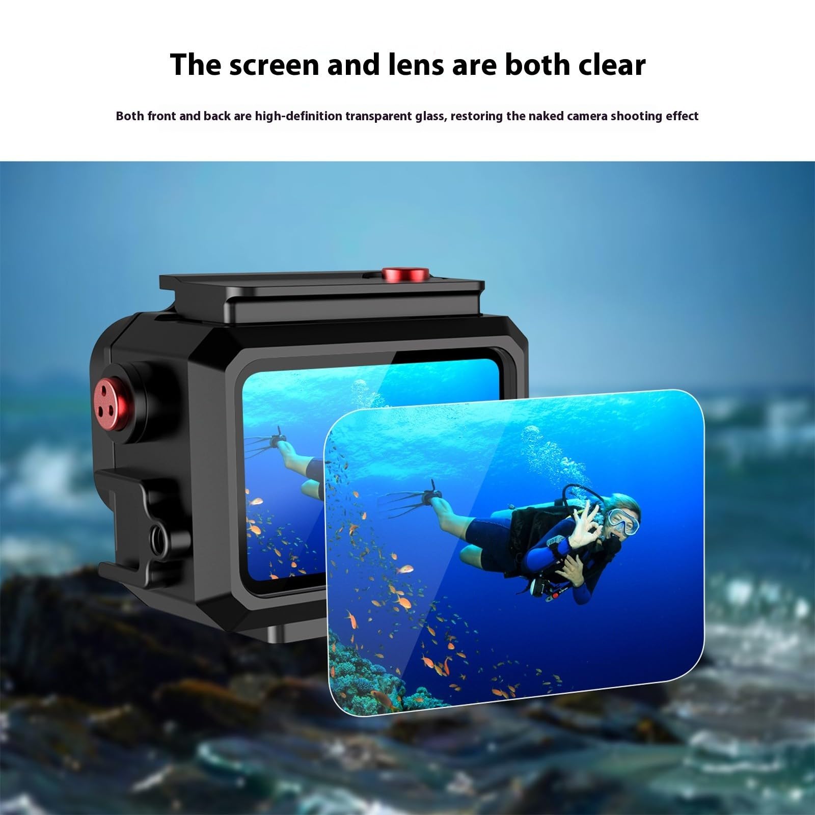 Custodia impermeabile in alluminio resistente per fotocamere Subaquatic fino a 80 m impermeabile sottile per condizioni marine esperto esperto custodia impermeabile