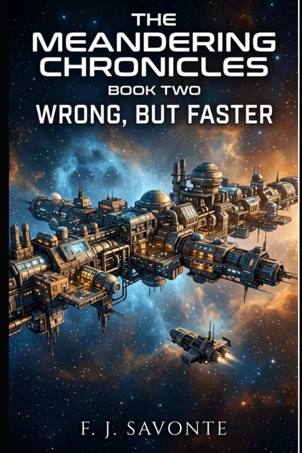 The Meandering Chronicles Book Two: Wrong, But Faster: A witty, character-driven space opera about found family, exploration, and navigating the ... , intelligent humor, and deep worldbuilding
