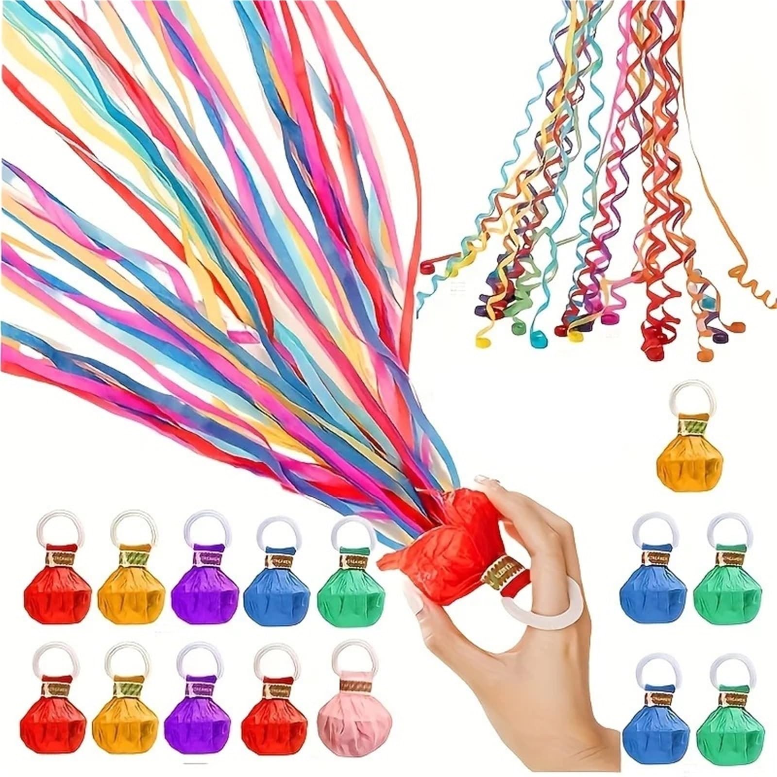 Streamers 50 papierowych poppersów z konfetti bez bałaganu