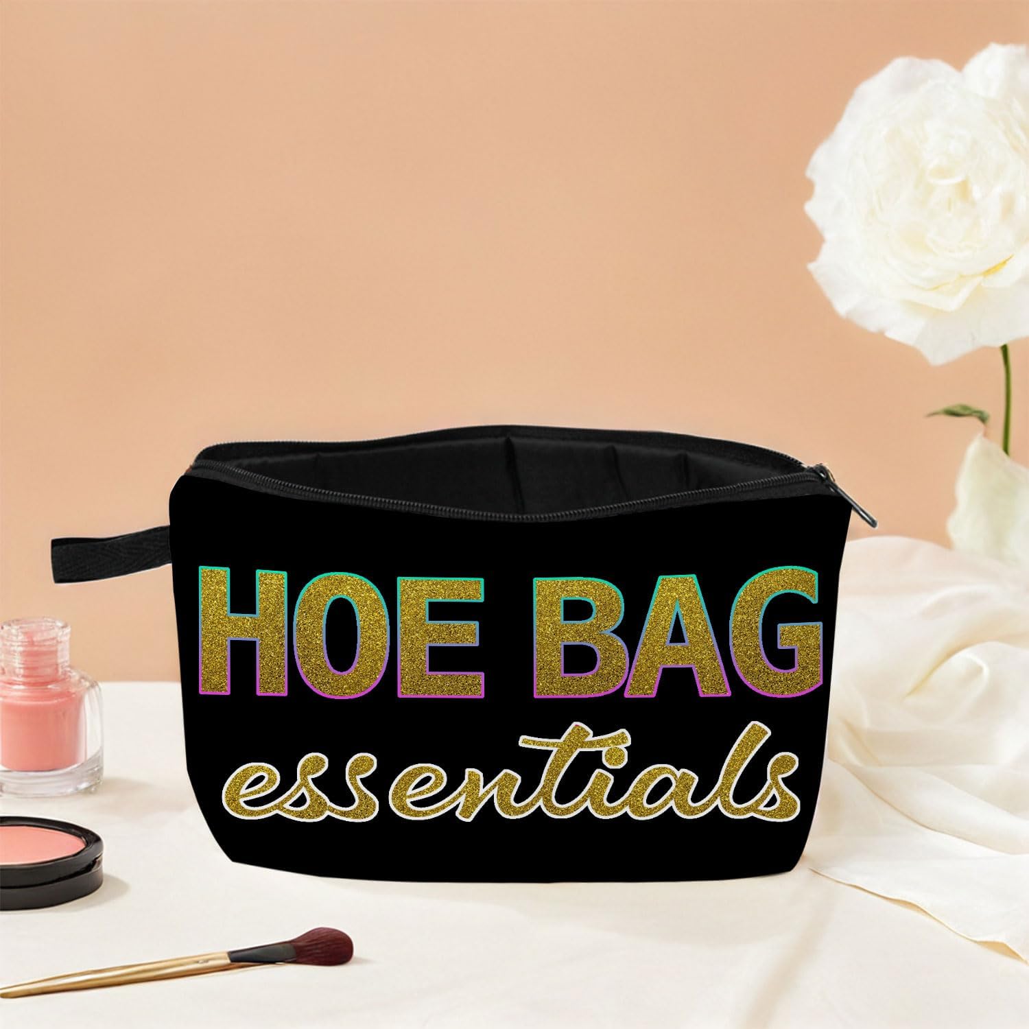 おかしい退職化粧品バッグ メイクアップバッグ ポータブルストレージオーガナイザー 週末 一晩 楽しいメイク旅行 トイレタリーバッグ