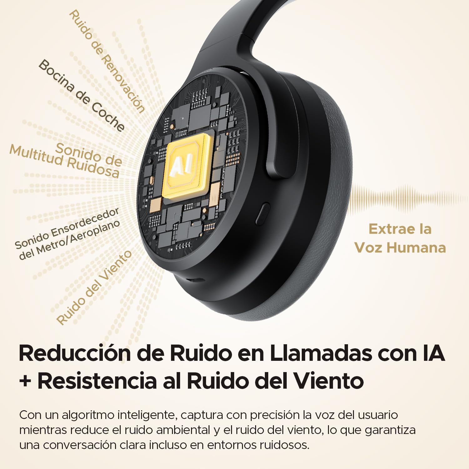 SoundPEATS Space Pro Auriculares Bluetooth 6.0 Over-Ear,151H,LDAC,Hi-Res