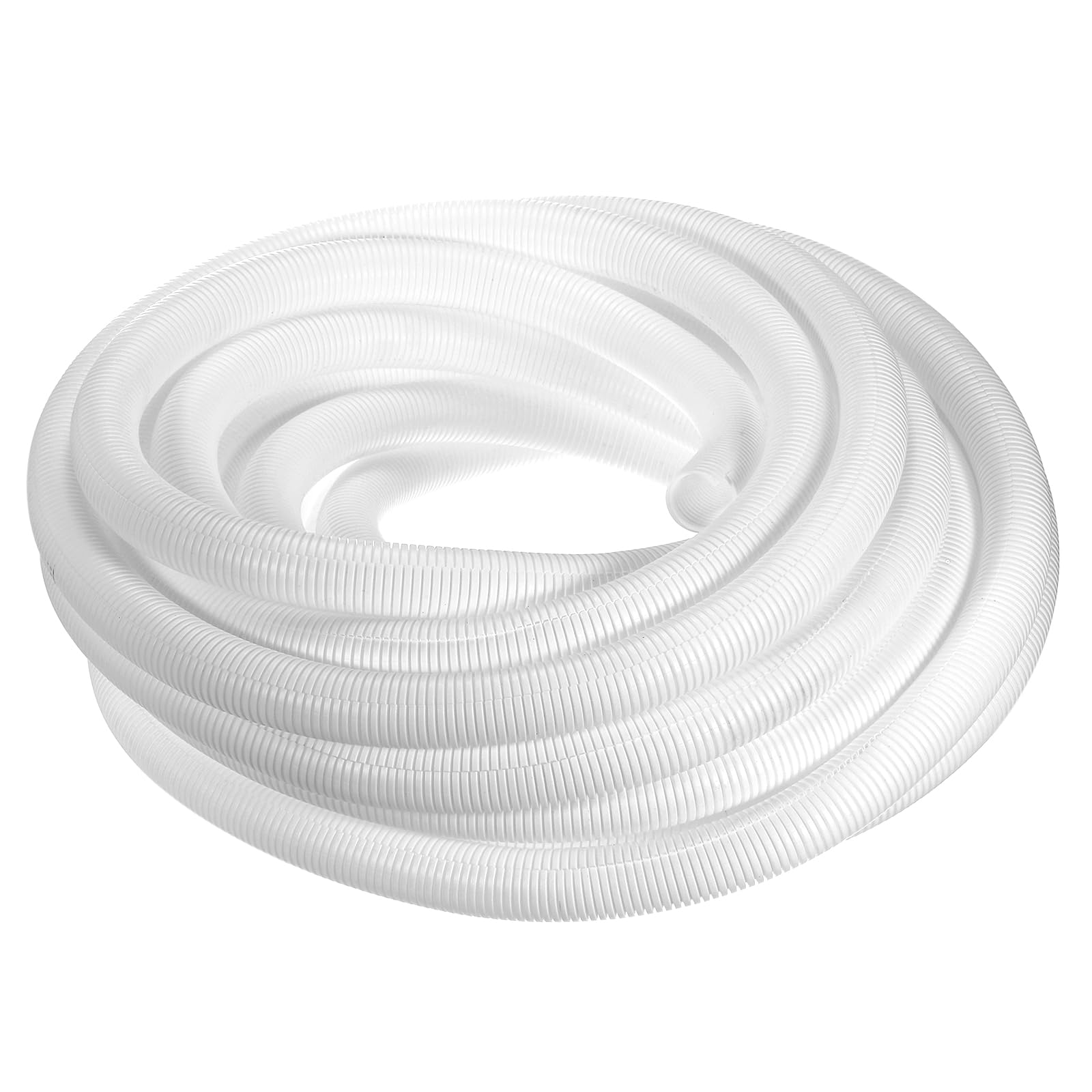 QUARKZMAN 7/8" x 50' Tubo de Manguera Dividida para Cable Protector Flexible Convoluto Conducto de Cable Dividido Protector Manguito de Protección de Cable Flexible Blanco