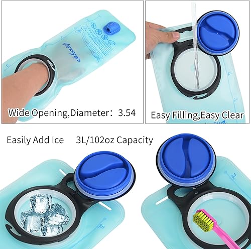 Miniatura 3 de Bolsa de almacenamiento de agua de 2L-3L, bolsa de almacenamiento de agua, repuesto para senderismo, ciclismo, escalada, ciclismo, correr, camping,