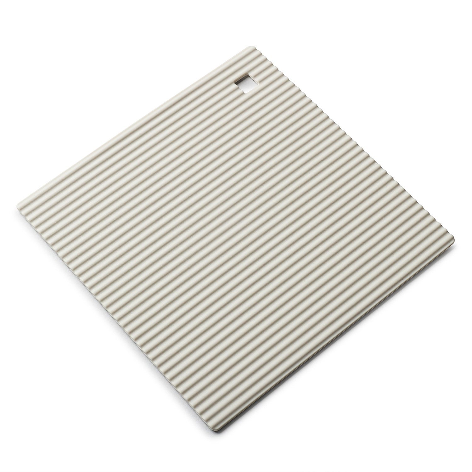 Zeal Silicone Trivet Mat Kitchen Worktop Protector for Hot Pots and Pans (18 x 18cm) – Heat Resistant Mat, Non Slip Square Trivet, Cream