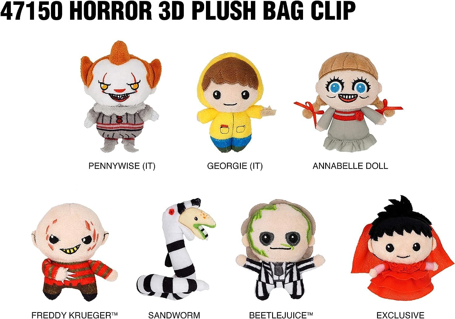 Warner Bros. Horror Movie Plush Bag Clip in Blind Bag, multi color
