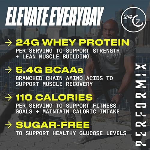 Miniatura 4 de PERFORMIX - Mezcla aislada de proteína de suero - 0.85 oz de proteína - 0.19 oz de BCAA - 110 calorías - Construcción muscular y recuperación