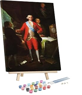 DIY Painting by Numbers for Adults,Francisco Goya The Count of Floridablanca Framed and Easel Paint by Numbers for Adults Beginner DIY Painting by Numbers