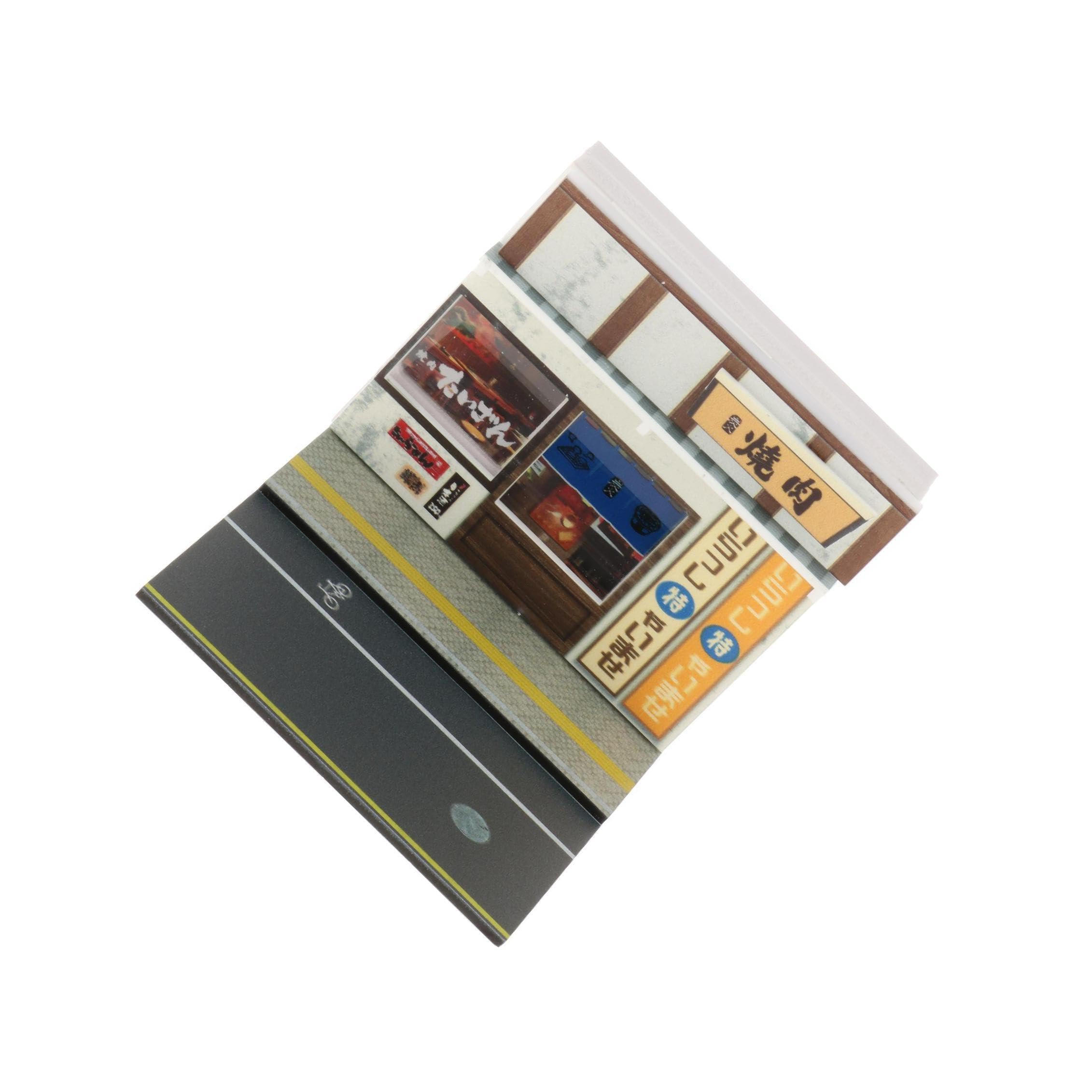 QUXVUIS Models Scenery Display For Cars With Led Light And Realistic Japanese Street Scenes Or Displayed As Small Ornament. Mini Building Model Is Made Materials, Bbq Restaurant