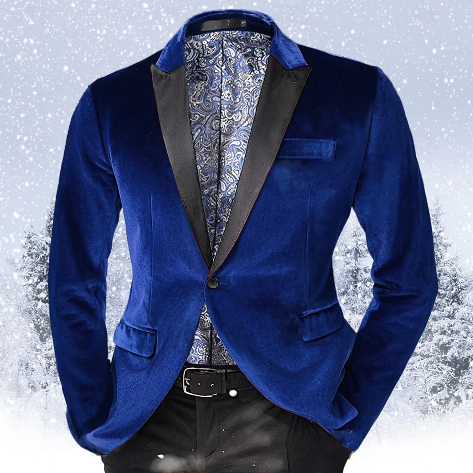 Giacca in velluto, da uomo, vestibilità regolare, moderna, elasticizzata, slim fit, per matrimoni, smoking festivi, smoking, business, blazer, calda giacca da uomo