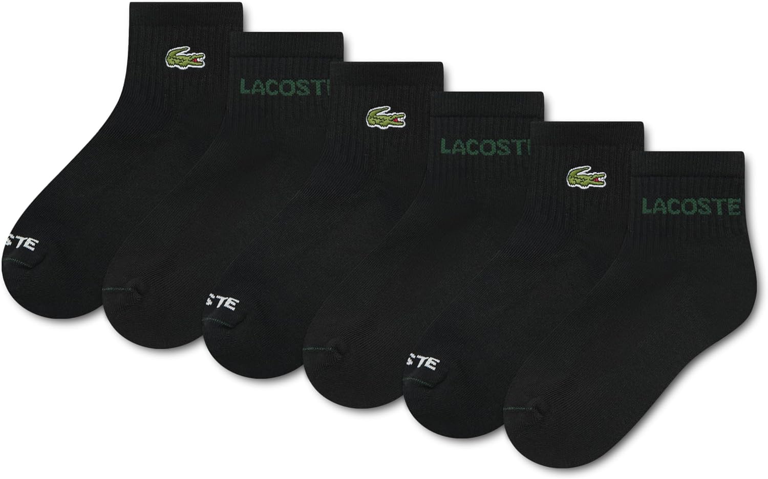 Lacoste boys 6-pack Knit Everyday Socks
