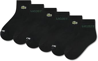 Lacoste Unisex-Kids 6-Pack Knit Everyday Socks