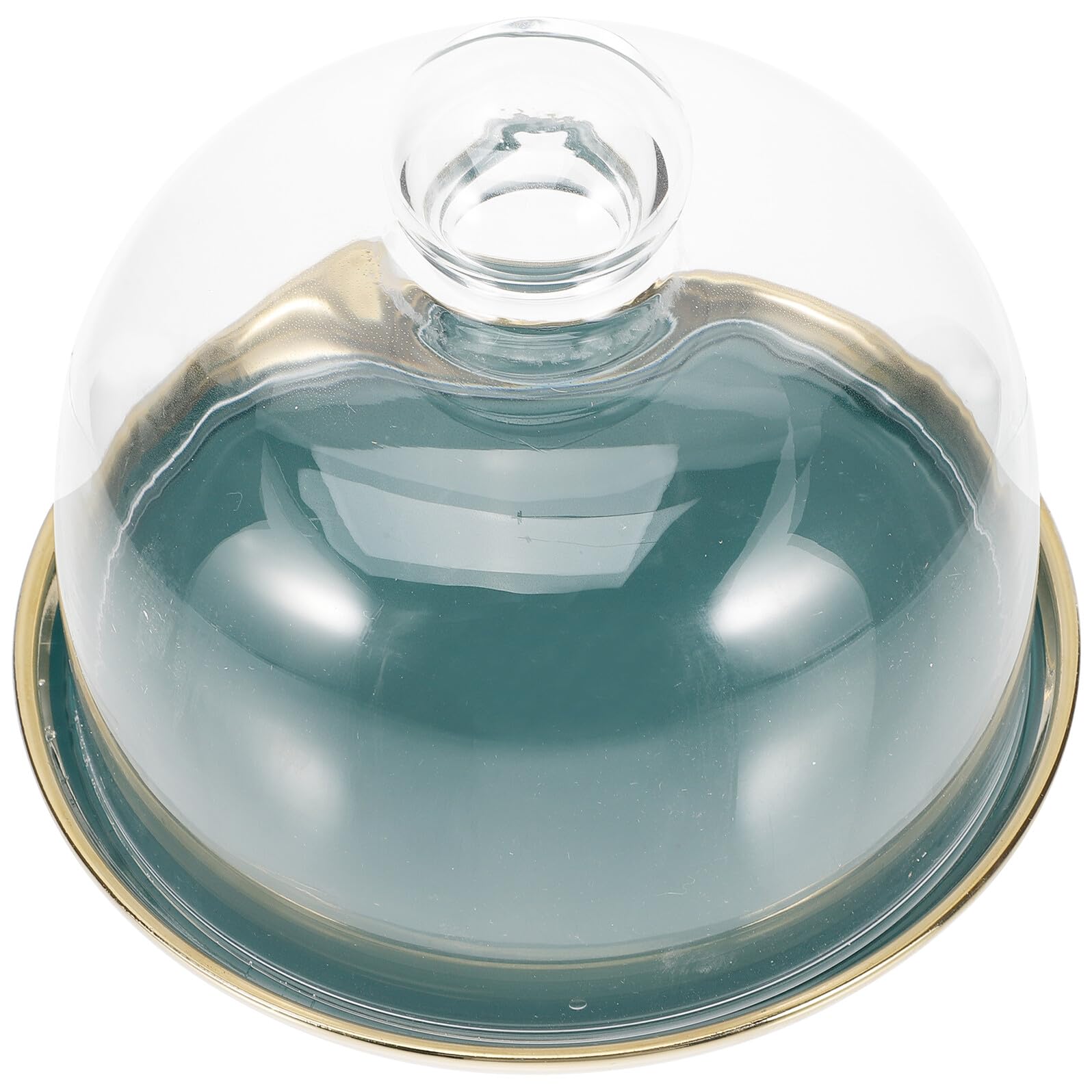 MAGICLULU Kuchenständer mit Deckel aus Keramik und Glas Durchsichtige Kuchenplatte mit Kuppel zum Servieren von Früchten für Hochzeiten und Geburtstagsfeiern