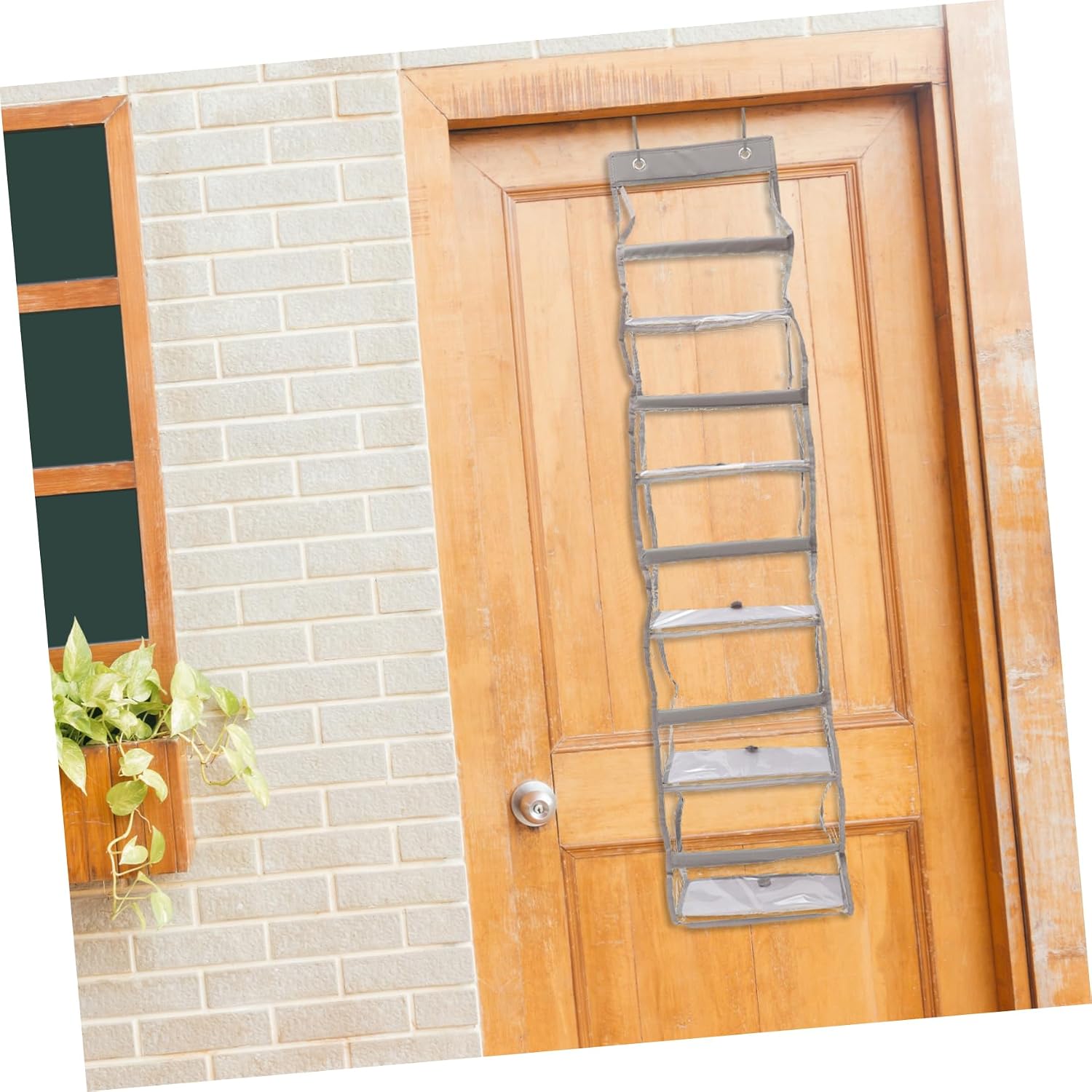Door Multi-layer Shoe Organizer Bag Pvc Hanging Storage for Shoes Accessories and More Easy Installation Hooks Space-saving Design for Home and Office