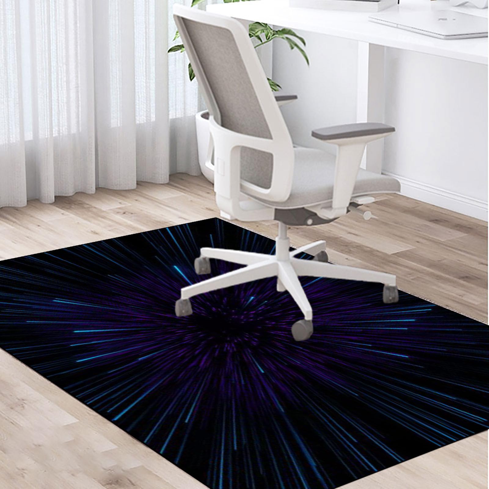 Tapis de chaise de bureau L-113 pour parquet et sol dur, dimensions 80 x 120 cm