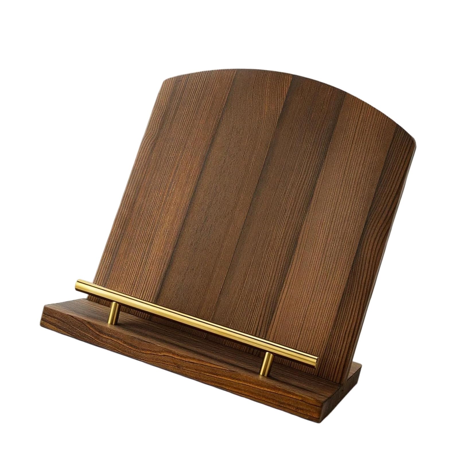 Btgghytr Secure Metal Accommodates Most Tablets Books and Magazines Sophisticated Wooden Kitchen Recipe Stand Recipe Book Stand