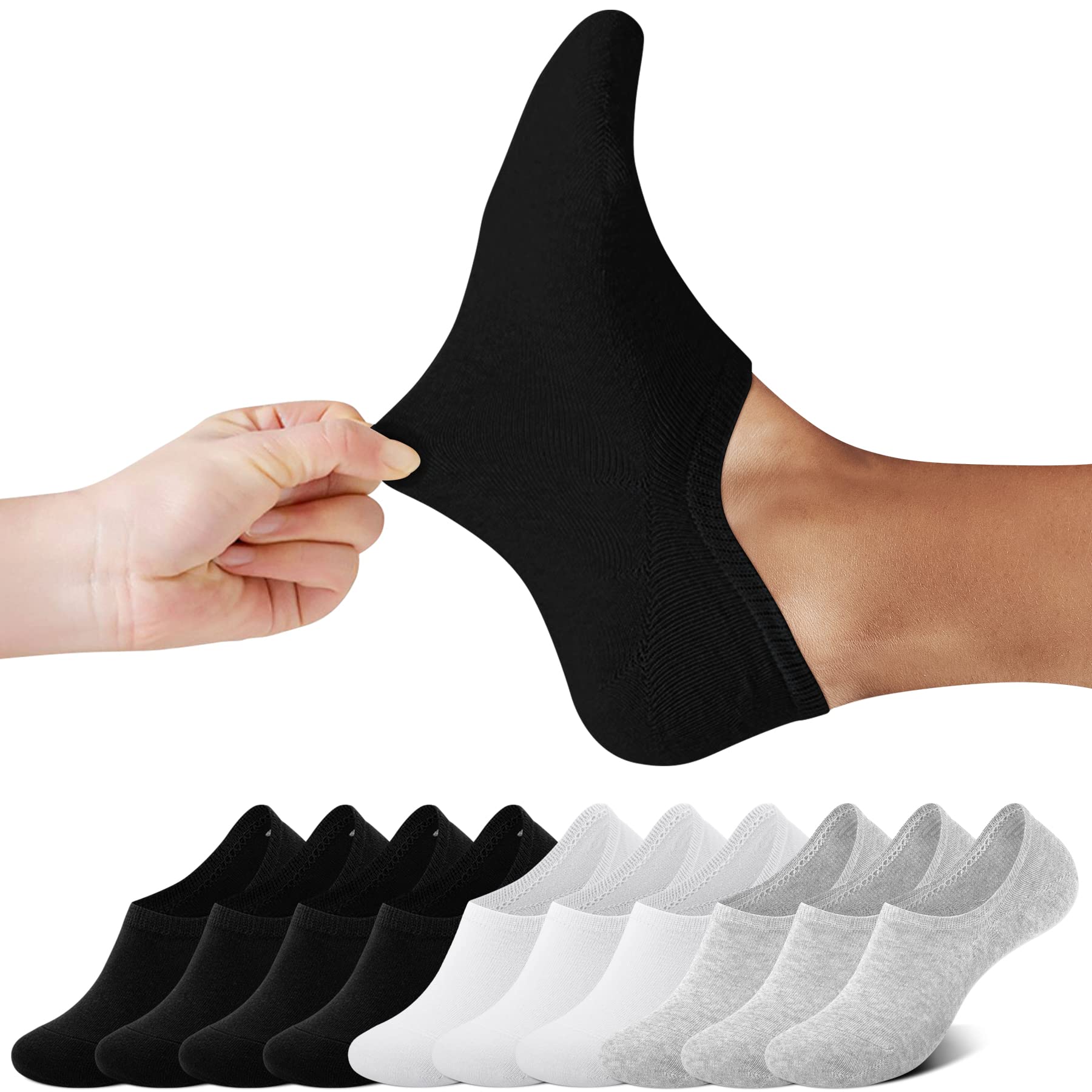FALARY Sneaker Socken Damen & Herren 10 Paar Füßlinge Sneakersocken Unsichtbare Füsslinge Footies Gr. 35-50