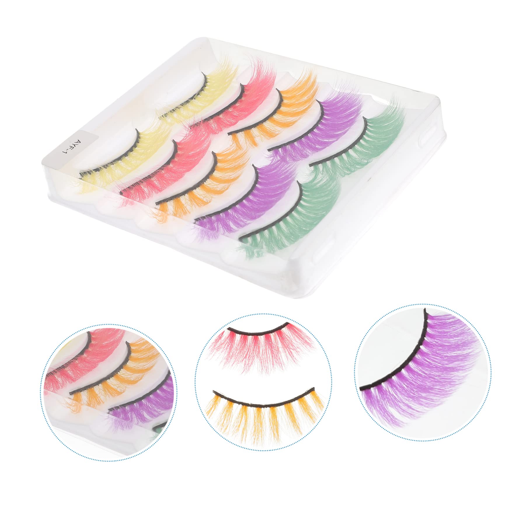 MAGICLULU 5 Set Kit Ciglia Finte Volume Extension Ciglia Finte Aspetto Naturale Leggero Delicato Sugli Occhi Riutilizzabile 5 Paia*5