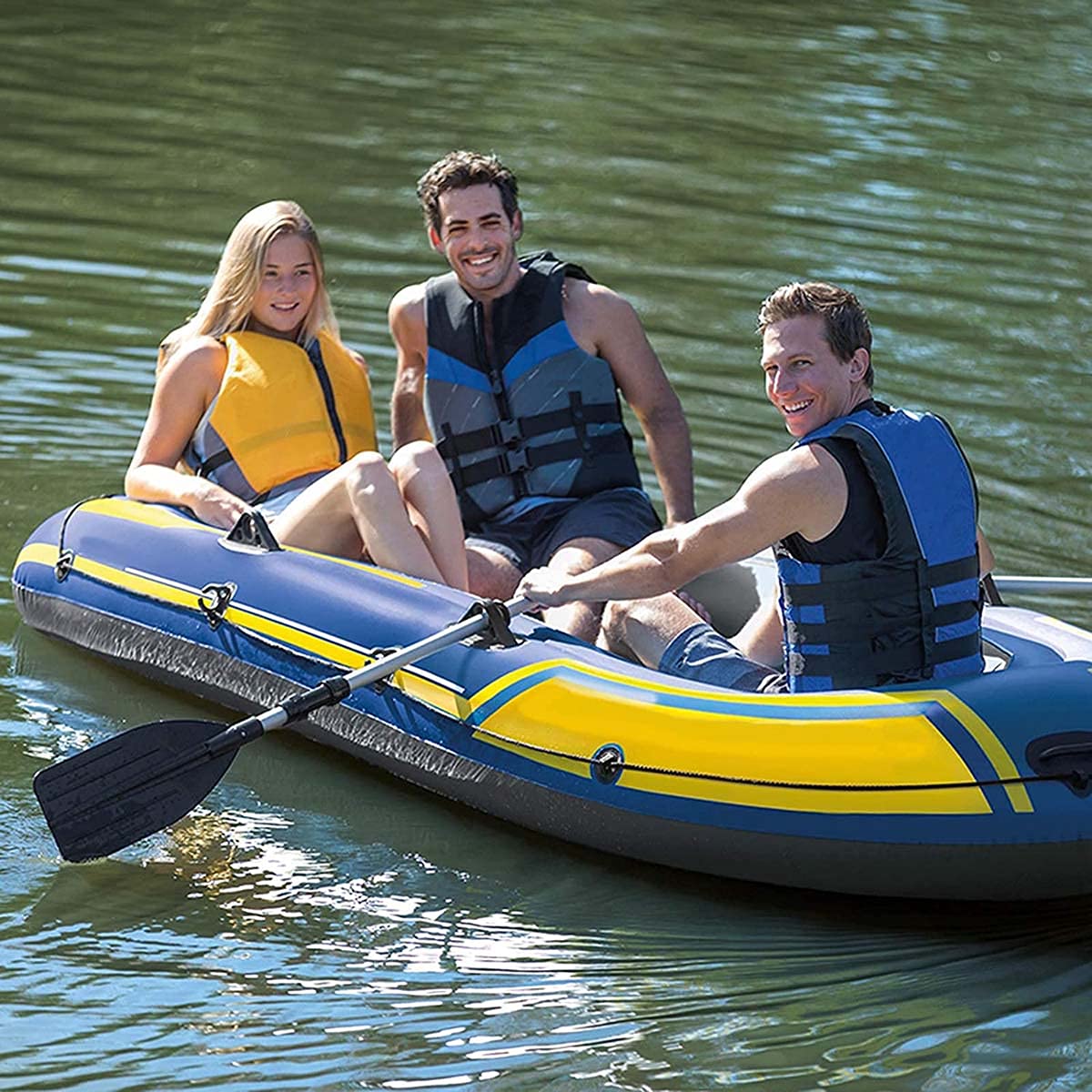 KANBUN Kayak, Set di Canoa Gonfiabile da 2-3 Persone, zattera di Barca in Kayak Marino, gommone Sport Acqua