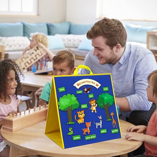 Miniatura 7 de Tablero de enseñanza de fieltro plegable de franela para el aula preescolar y la educación en casa como kits de actividades de historias de fieltro
