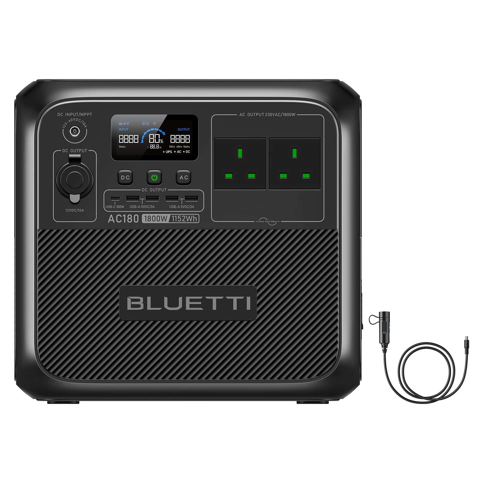 BLUETTI Portable Power Station AC180, 1152Wh LiFePO4 Battery
