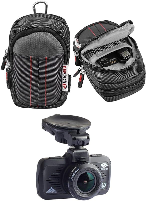 Black Carrying Case and Travel Bag Compatible with Nextbase 422GW Dash Cam (with Belt and Shoulder Strap)