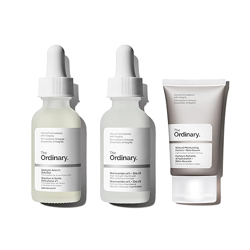 The Ordinary Colección de acné Set de cuidado de la piel para piel grasa y propensa al acné Solución de ácido salicílico al 2%, niacinamida 10% +