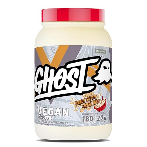 GHOST Vegan V2 Protein Powder, Peanut Butter Cereal Milk –