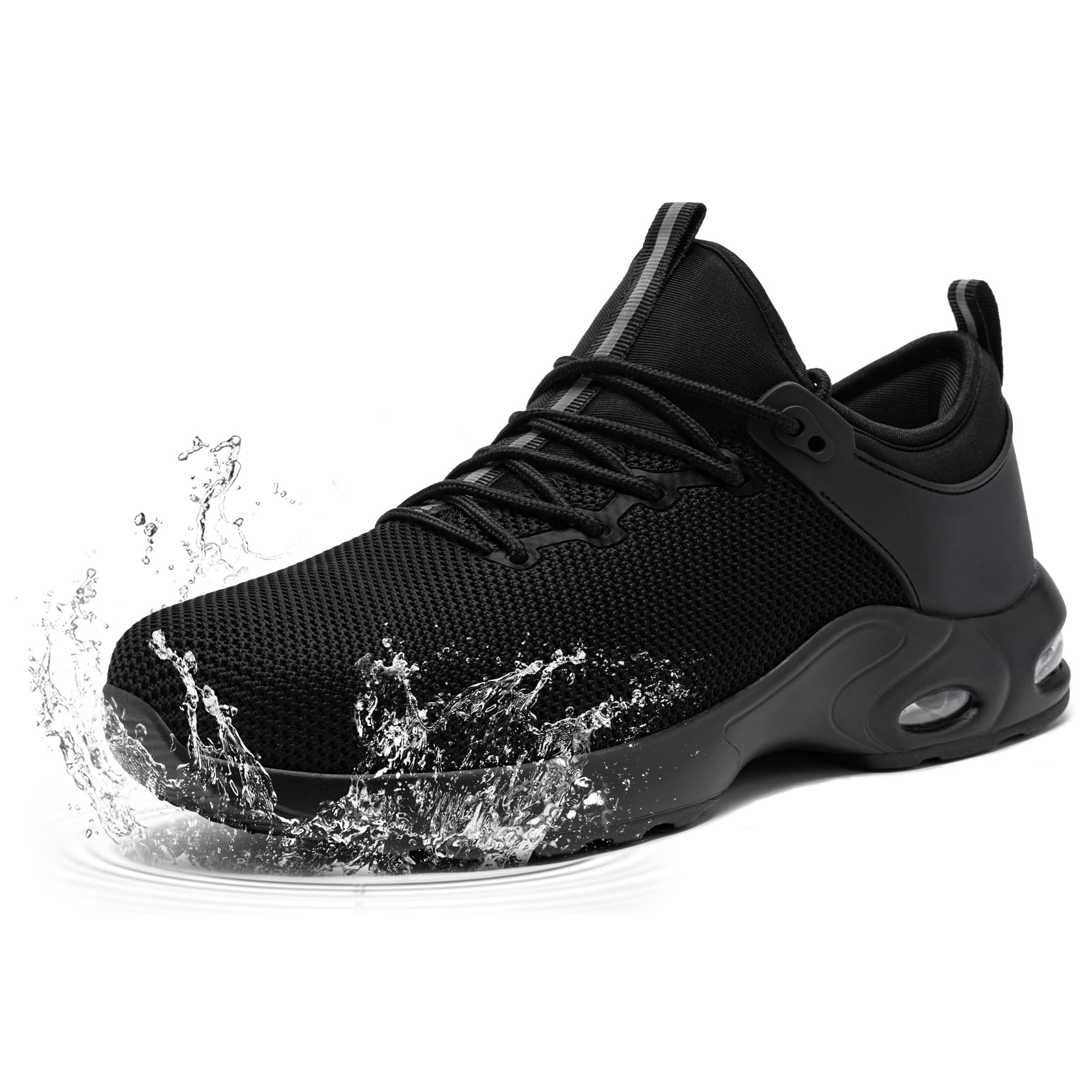 LARNMERN Arbeitsschuhe Herren Sicherheitsschuhe Wasserdicht Slip On Stahlkappenschuhe Bequeme Leichte Dämpfung Sneakers