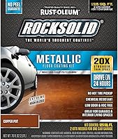 Vista 11 de Kit de piso para cochera de aspecto metálico de bala de plata Rust-Oleum RockSolid., 0, Paquete de 1, Gris metálico