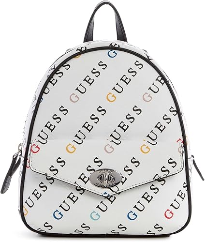 GUESS Factory - Mochila con logotipo Willie para mujer, Blanco