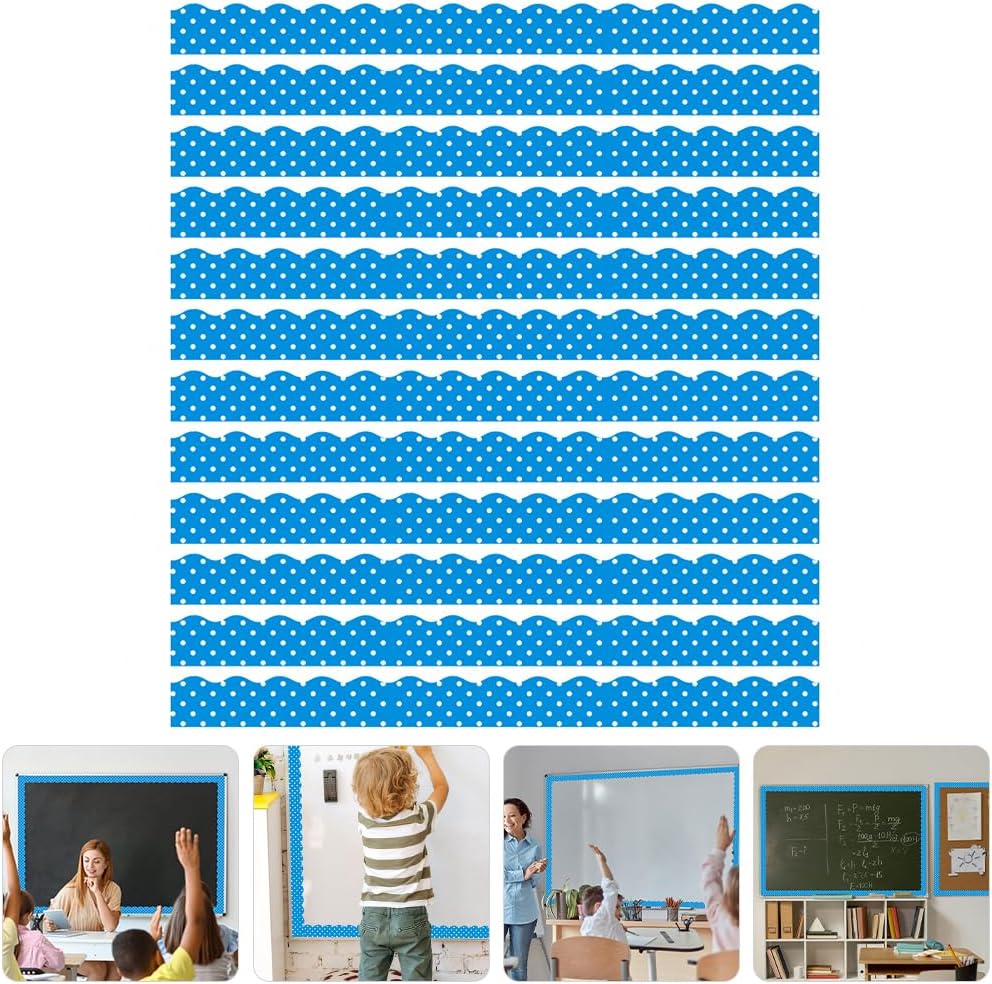 Tofficu Magnetic Whiteboard Border Trim 24X1.5 Inches PVC Bulletin Board Edging Strips for Classroom Office School Decoration