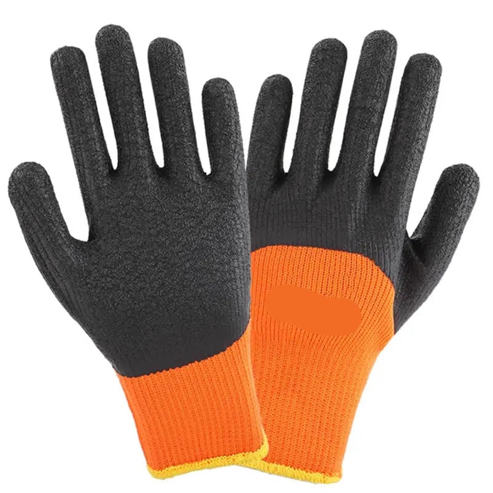 Gants De Jardinage Gants de travail imperméables et antidérapants thermiques, 5 paires, enduits de caoutchouc Latex, for la réparation du jardin, gants de sécurité for le travail du constructeur, hive